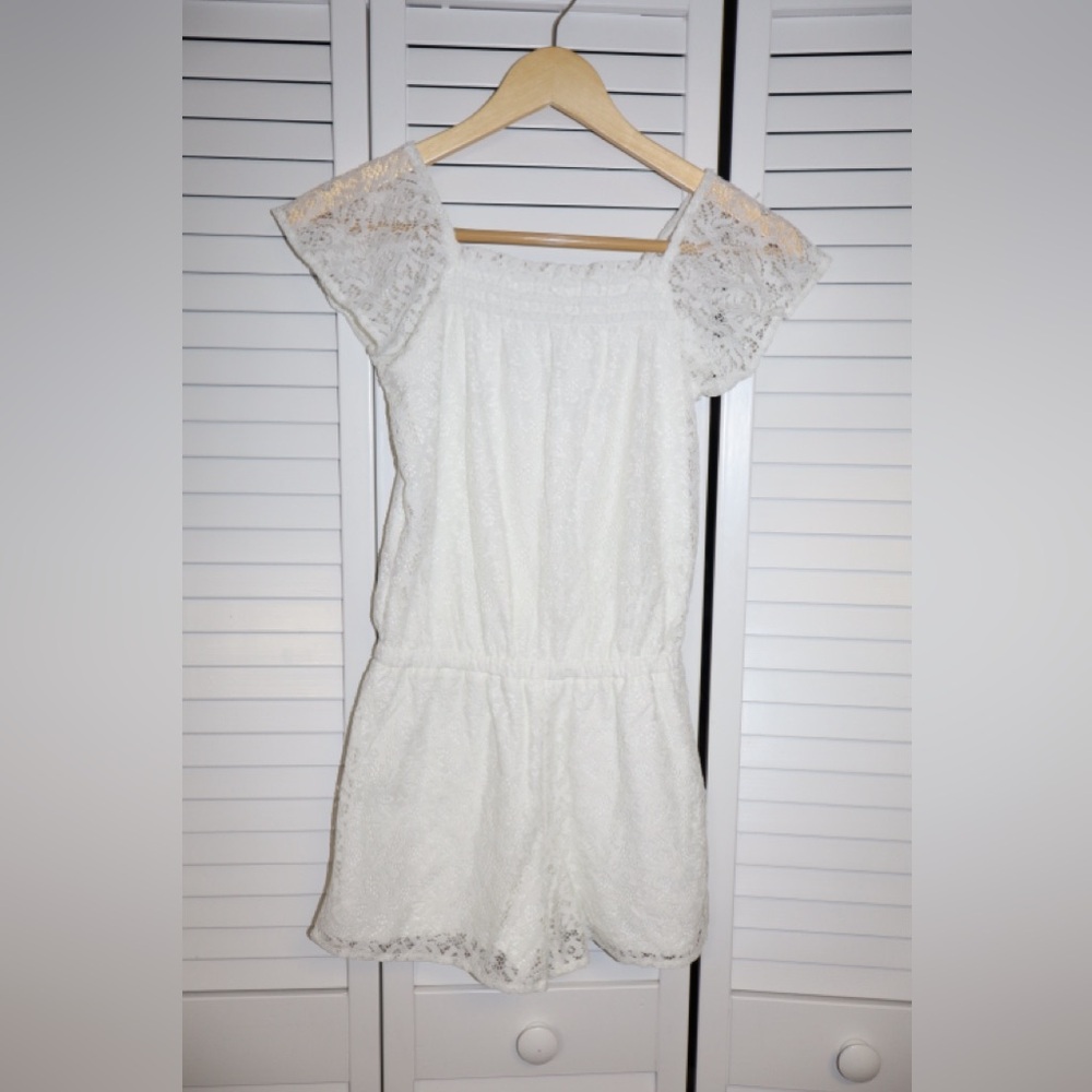 The Children's Place White Lace Romper